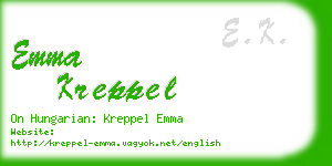 emma kreppel business card